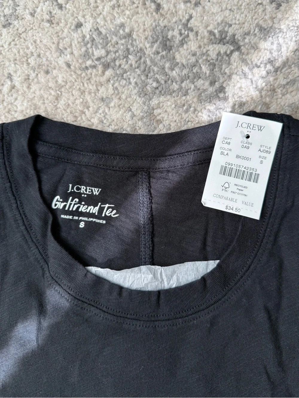 J Crew Girlfriend Tee